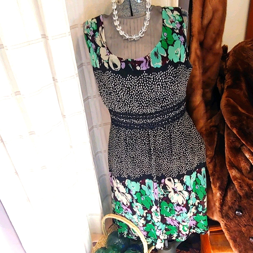 Romy Floral & Polka Dot Dress